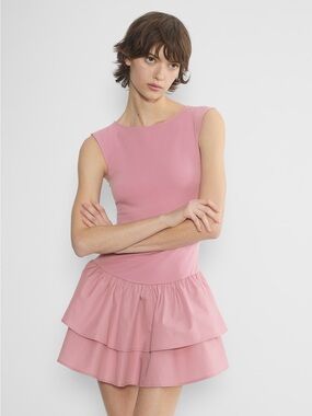NWT ARITZIA WILFRED GoodLux Bloomsbury Dress Tart Pink size Medium